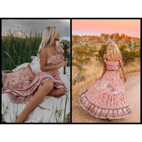 wild bloom midi dress spell